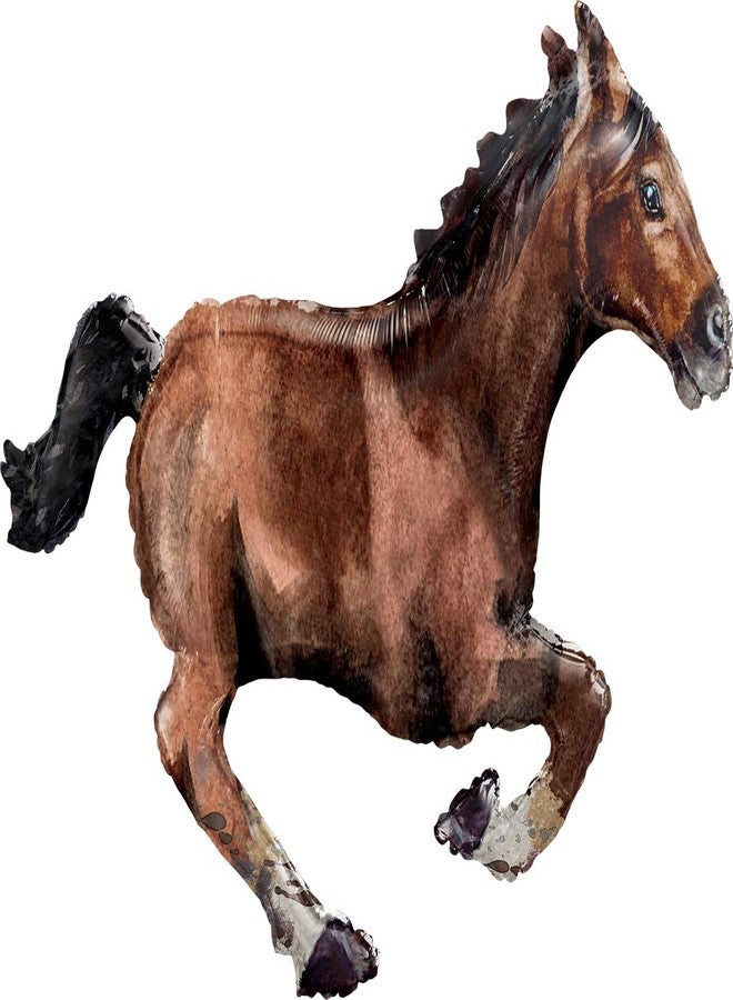 Artisan Owl Galloping Horse Jumbo 40" Foil Party Balloon by Anagram - Image 1