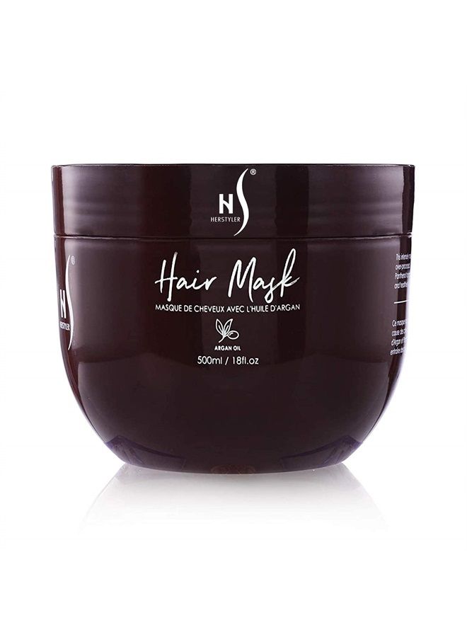 Herstyler Argan Oil Hair Mask - Hair Mask For Dry Damaged Hair and Growth - Deep Conditioning Argan Oil Har Mask - Curly Hair Mask for Limp Dull Hair - Anti-Frizz Hair Mask - Image 4