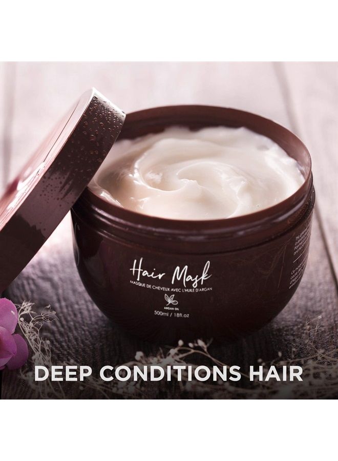 Herstyler Argan Oil Hair Mask - Hair Mask For Dry Damaged Hair and Growth - Deep Conditioning Argan Oil Har Mask - Curly Hair Mask for Limp Dull Hair - Anti-Frizz Hair Mask - Image 5
