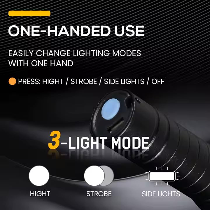 Generic 2in1 Compact and Sleek LED USB Rechargeable Torch Set and Rechargeable COB Keychain Light with Bottle Opener and Magnetic Base Portable Flashlight with Storage Case  - Image 4