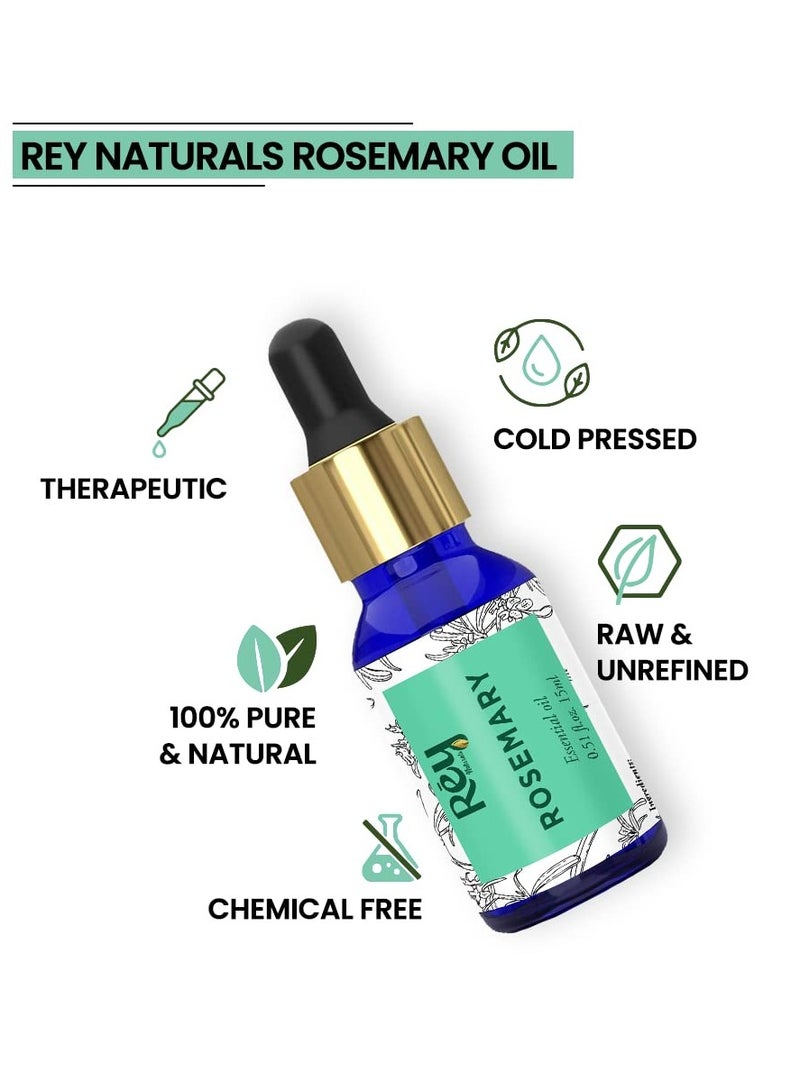 ري زيت الروزماري العطري لنمو الشعر علاجي 100% طبيعي للشعر والبشرة والجسم من ري ناتشورالز 15 مل - Image 4