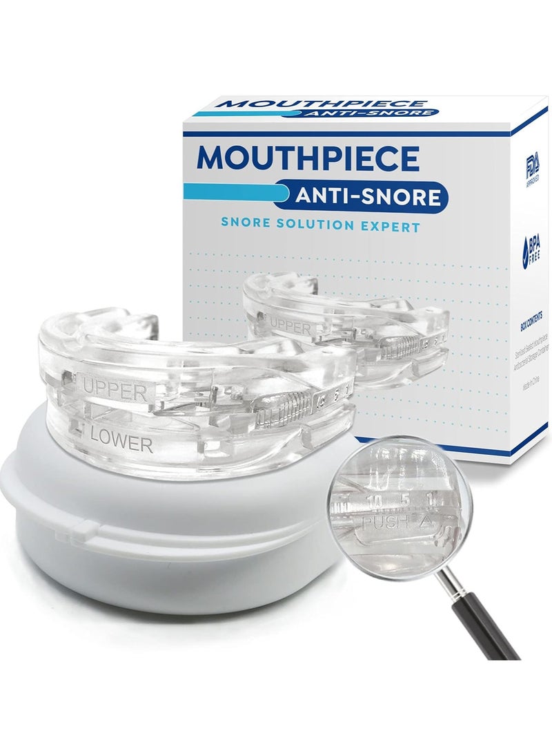 Adjustable Anti Snoring Devices, Anti Snore Mouth Guard, Anti Snoring Mouthpiece, Snoring Solutions Comfortable Snoring Aids for Men Women, Reusable Anti Snore Devices - Image 1