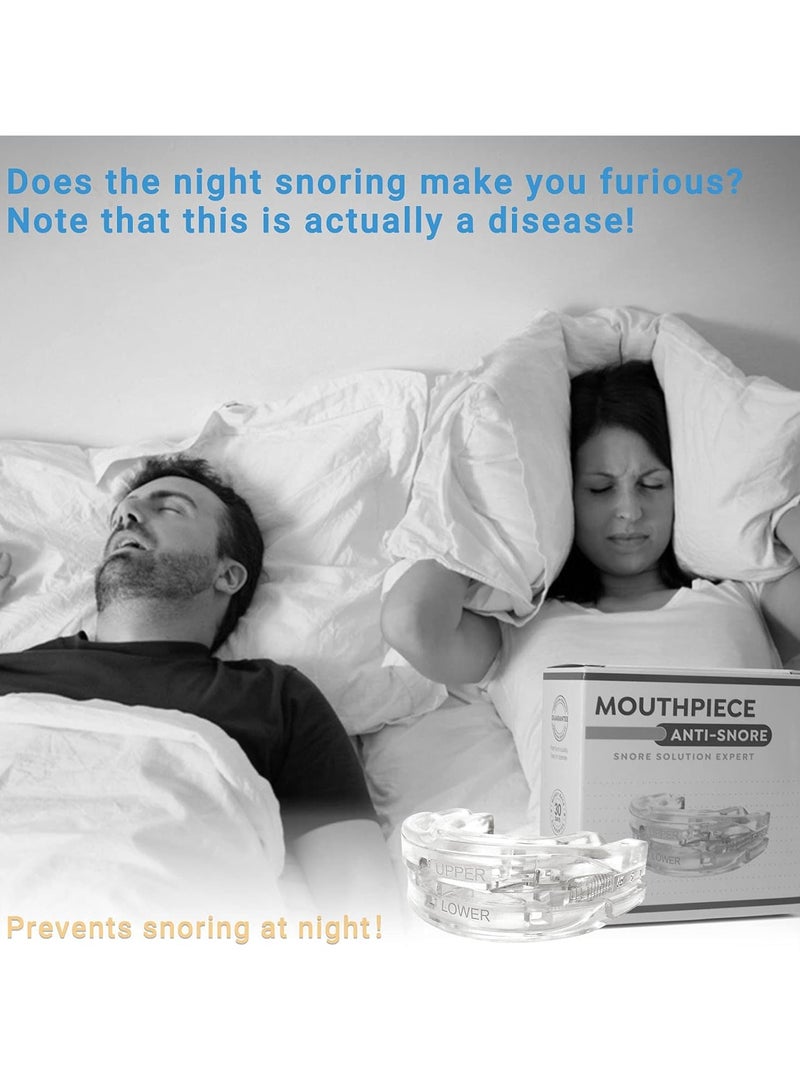 Adjustable Anti Snoring Devices, Anti Snore Mouth Guard, Anti Snoring Mouthpiece, Snoring Solutions Comfortable Snoring Aids for Men Women, Reusable Anti Snore Devices - Image 2