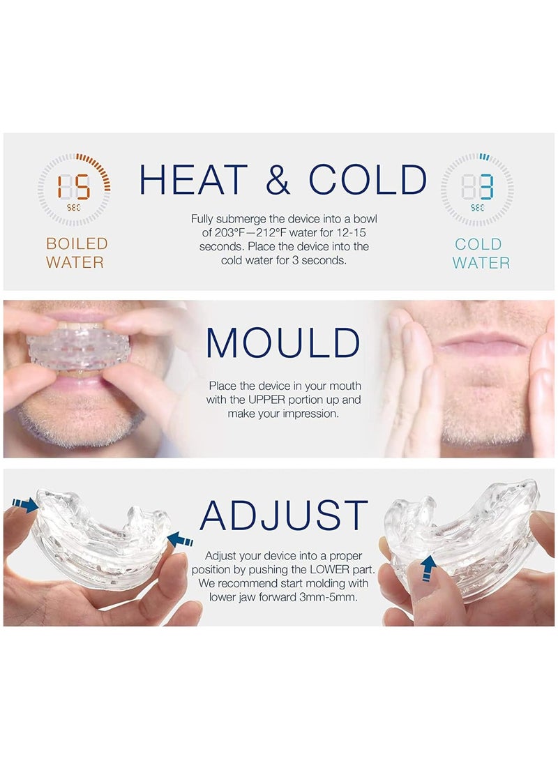 Adjustable Anti Snoring Devices, Anti Snore Mouth Guard, Anti Snoring Mouthpiece, Snoring Solutions Comfortable Snoring Aids for Men Women, Reusable Anti Snore Devices - Image 5