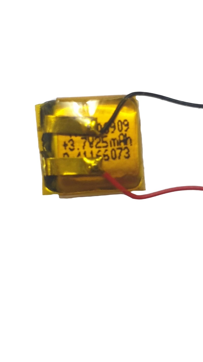 KP Original Battery بطارية KP الأصلية 3.7V 25Mah بديلة صغيرة جداً مع سلك لسماعات الأذن مجموعة من 2 حجم البطارية 9X9X4 مم - Image 2