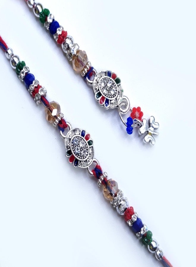 OAFISH Handicraft Storerom presents Traditional Designer Lumba Rakhi for Bhaiya/Bhabhi on Raksha Bandhan gifting, STANDARD, no gemstone - Image 5