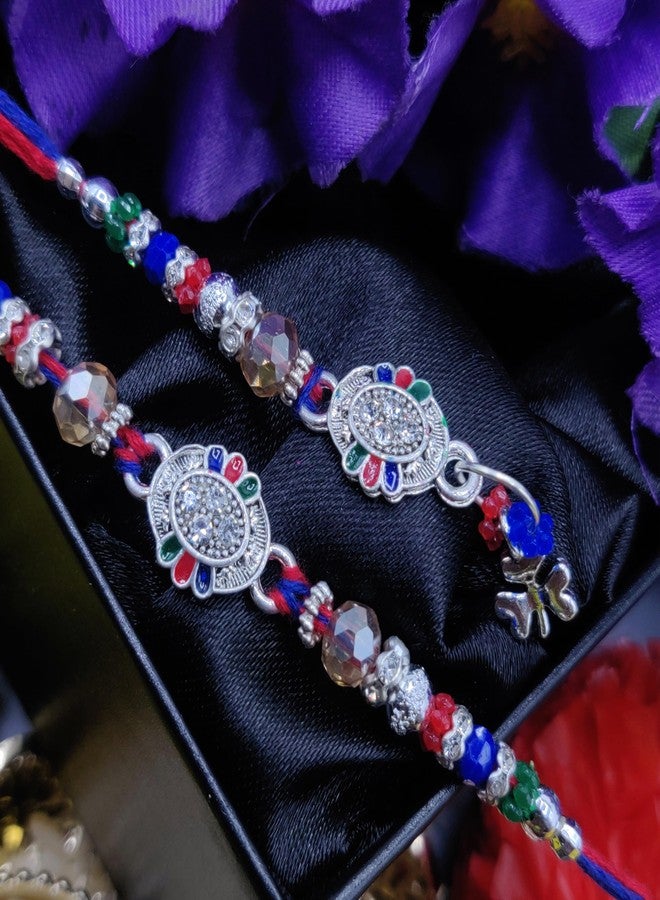 OAFISH Handicraft Storerom presents Traditional Designer Lumba Rakhi for Bhaiya/Bhabhi on Raksha Bandhan gifting, STANDARD, no gemstone - Image 2