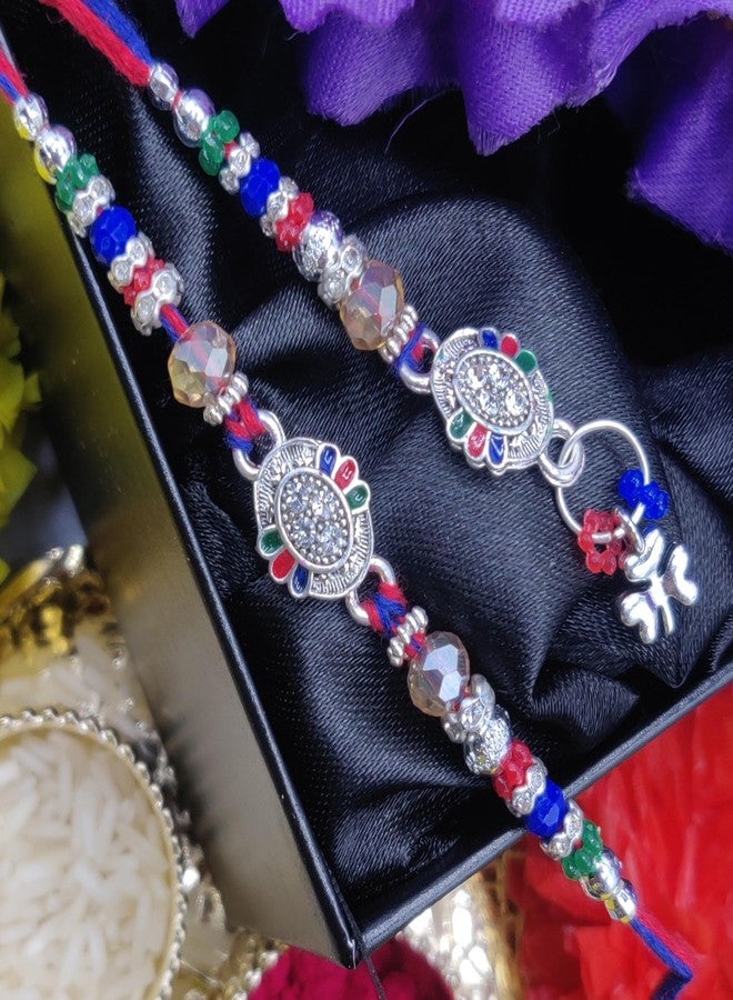 OAFISH Handicraft Storerom presents Traditional Designer Lumba Rakhi for Bhaiya/Bhabhi on Raksha Bandhan gifting, STANDARD, no gemstone - Image 3