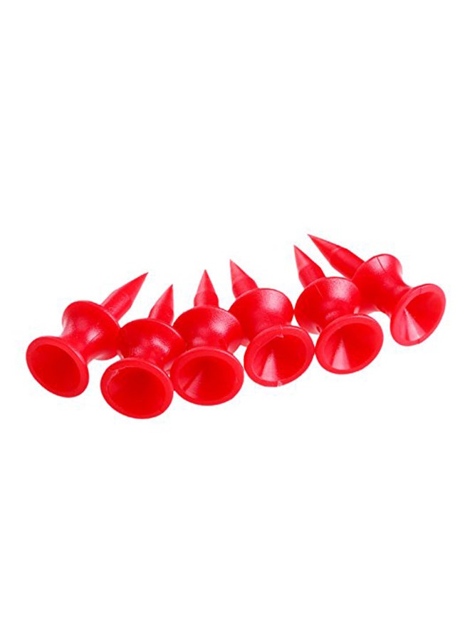 MUXSAM Golf Tees Unbreakable Step Down Plastic Castle Tees, 100-Pack Colored Bulk, Tee Size-1 1/4"/31mm, Long Short Color Pack for Practice Men Women Kids Red - Image 3