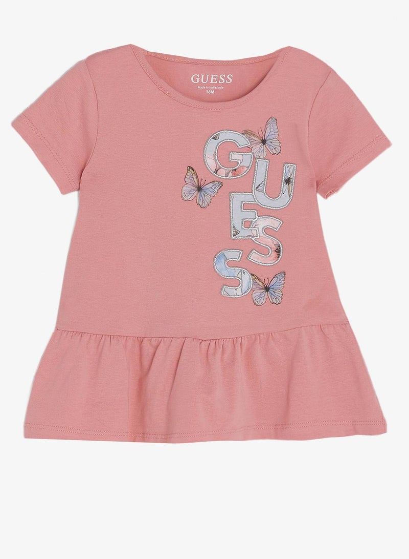 GUESS Infant Printed Crew Neck T-Shirt And Leggings Set - Image 3
