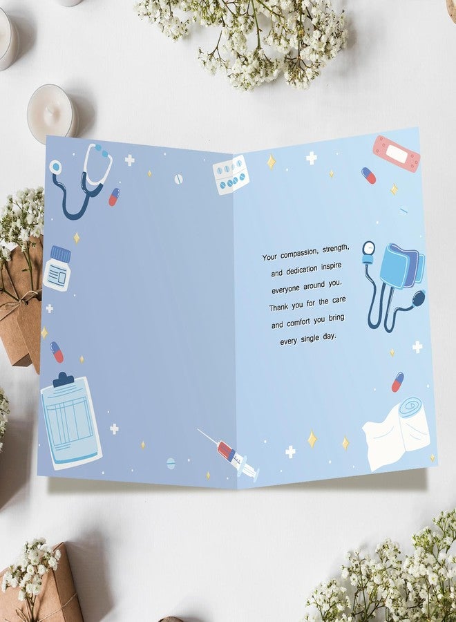 FANCYLUCKY Colorful Nurses Thank You Card, Nurse Appreciation Gift for Women, Nurse Day Thank You Card for Healthcare Medical Staff - Image 2