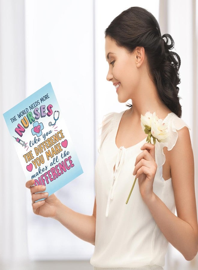 FANCYLUCKY Colorful Nurses Thank You Card, Nurse Appreciation Gift for Women, Nurse Day Thank You Card for Healthcare Medical Staff - Image 5