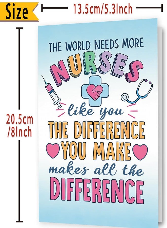 FANCYLUCKY Colorful Nurses Thank You Card, Nurse Appreciation Gift for Women, Nurse Day Thank You Card for Healthcare Medical Staff - Image 3