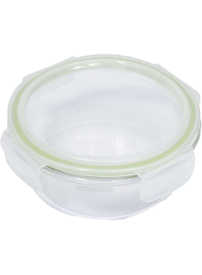 هومواي علبة طعام زجاجية دائرية من هوم واي سعة 400 مل - حل تخزين عملي وصغير الحجم - Image 1