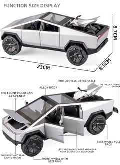 لعبة Cybertruck بمقياس 1:24 مصنوعة من المعدن المصبوب مع دراجة Cyber ​​رباعية الدفع قابلة للفصل - سحب للخلف والانطلاق، وأضواء، وأصوات، وميزات فتح متعددة! - pzsku/Z0B032220CF935B7AEE02Z/45/_/1723560838/e7288400-4c60-4db0-9e61-54a0731d5935