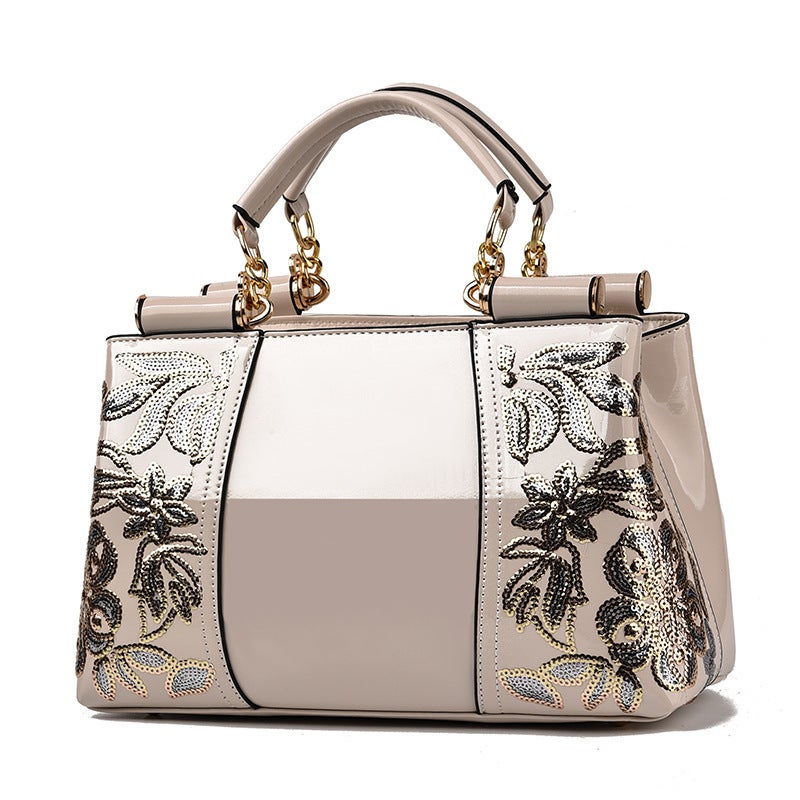 Middle-Aged Women'S Bag New Style Single-Shoulder Portable Crossbody Women'S Bag Fashion Trendy All-Match Patent Leather Women'S Bag - Image 1