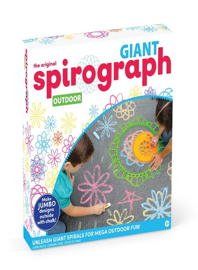 Spirograph Giant Outdoor Jumbo Sidewalk Chalk - Arts and Crafts - Outdoor Activities - Outdoor Toys, Kids Toys, Art Supplies, Craft Supplies, Drawing Kit, Spiral Art, Ages 5+ - Image 1