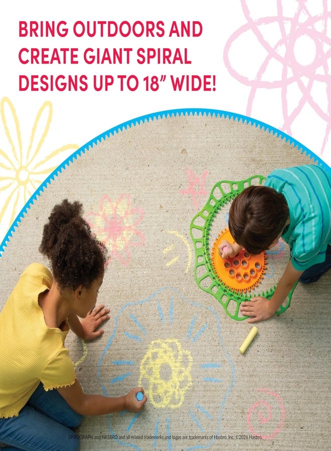 Spirograph Giant Outdoor Jumbo Sidewalk Chalk - Arts and Crafts - Outdoor Activities - Outdoor Toys, Kids Toys, Art Supplies, Craft Supplies, Drawing Kit, Spiral Art, Ages 5+ - Image 4