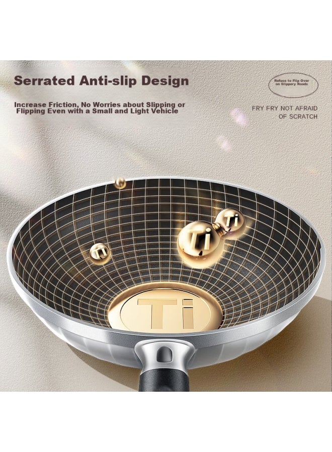 SSGP San Si Steel Wok Zhangqiu Stir-fry Non-coated No-se Gas Stove-specific Seasoned Iron Round Bottom Forged 34cm 37833 - Image 4