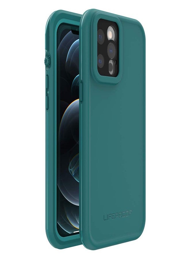 لايف بروف جراب LifeProof FRĒ Series لهاتف iPhone 12 Pro Max - FRĒE DIVER (أعماق المحيط/أزرق طاووسي)، مقاوم للماء بمعيار IP68، مزود بواقي شاشة مدمج، وحماية لغطاء المنفذ، يُثبت على MagSafe - Image 1
