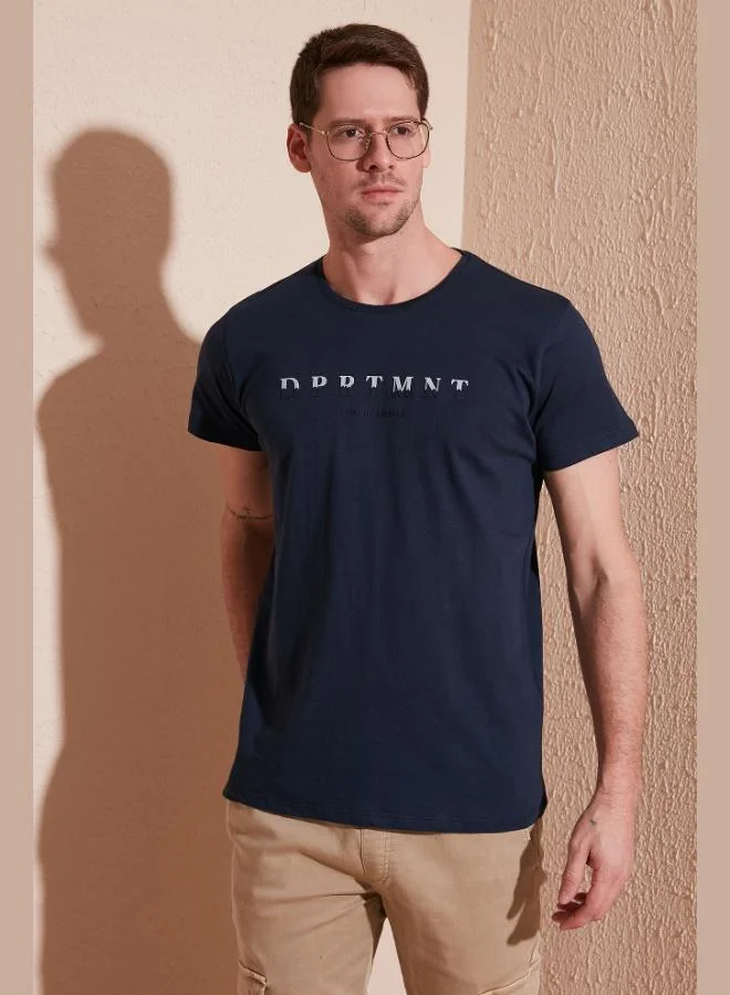 Buratti Printed Crew Neck Cotton Slim Fit T Shirt Men's T-Shirt 541DPRTMNT24