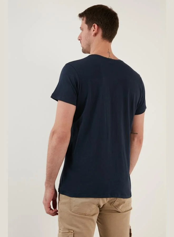 Buratti  Buratti Printed Crew Neck Cotton Slim Fit T Shirt Men's T-Shirt 541DPRTMNT24 for Men | Best Price UAE