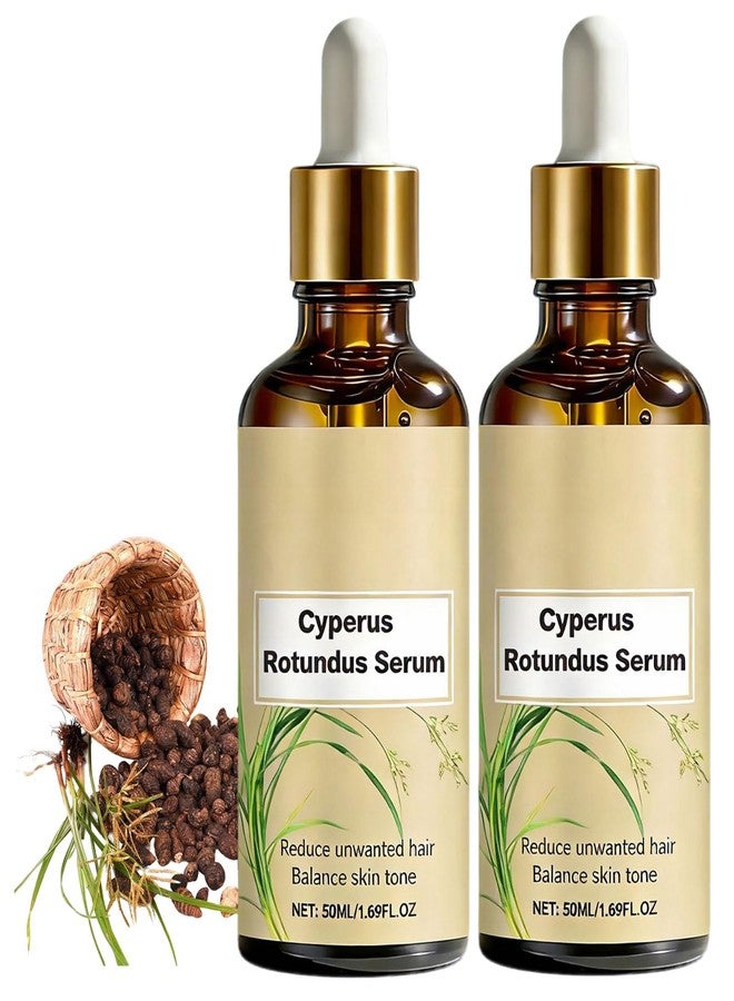 Zenbora 2 Pack Cyperus Rotundus Oil for Hair Removel, Growth Inhibitor, Natural Removal Oil for Reducing Unwanted Hair, Safe & Gentle & Lightweight for Sensitive Skin, Moisturizing & Shrinking Pores - Image 1