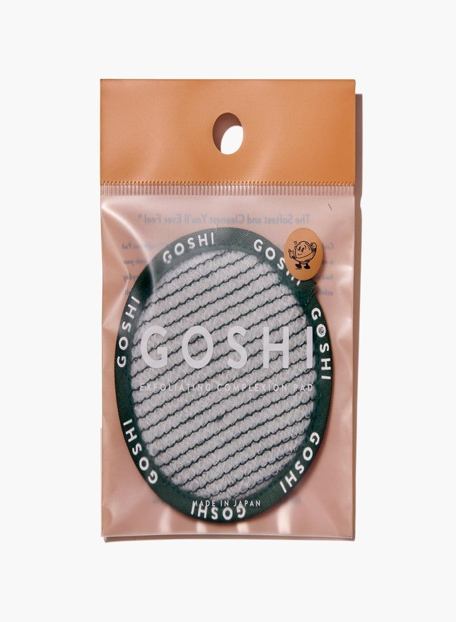 GOSHI Exfoliating Complexion Pads - Reusable, Rapid-Drying, Soft Exfoliating Face Scrubber for All Skin Types - Green - Made in Japan - Image 1