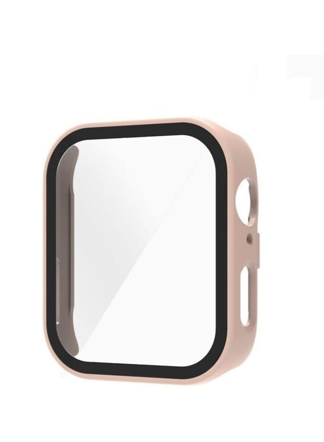 حافظة وواقي شاشة لساعة هواوي فيت 3 مقاس 46 مم، غطاء كامل من مادة البولي كربونات الصلبة ومضاد للخدش والصدمات وزجاج مقوى متوافق مع ساعة هواوي فيت 3 (وردي، 46 مم) وردي - Image 1