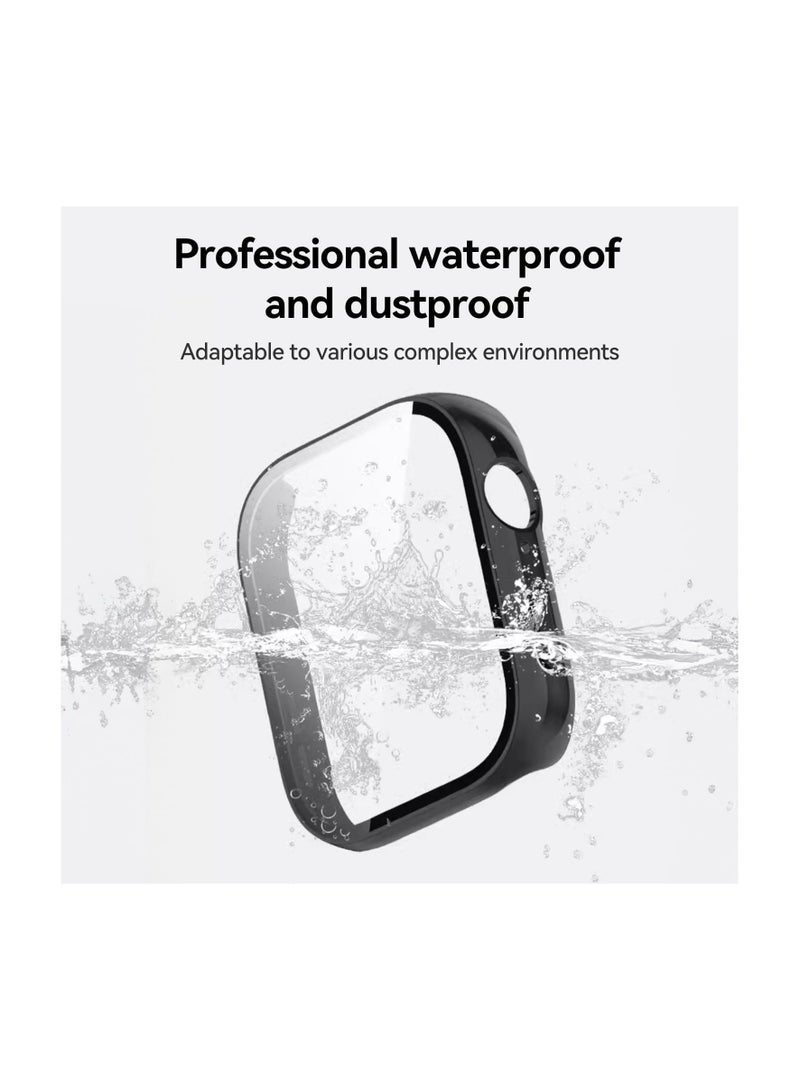 حافظة وواقي شاشة لساعة هواوي فيت 3 مقاس 46 مم، غطاء كامل من مادة البولي كربونات الصلبة ومضاد للخدش والصدمات وزجاج مقوى متوافق مع ساعة هواوي فيت 3 (وردي، 46 مم) وردي - Image 2