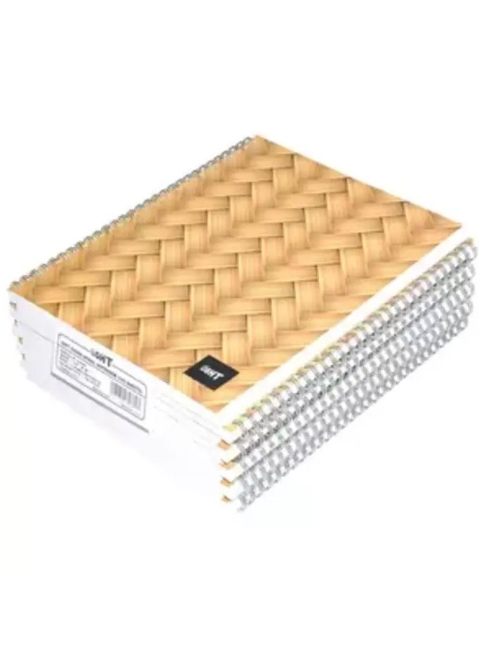 Light LIGHT Pack of 10 Spiral Soft Cover Notebook, Single Line , 10X8 Inches (25.4 X 20.32 cm) 100 Sheets - LINB1081607S 