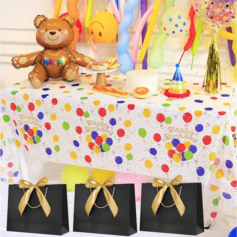 Jinavoty 10 Pack Gift Bags with Bow Ribbon, Paper Gift Bags with Handles, Present Bags for Wedding Party Baby Shower Birthday Celebrations (32x25x11 cm, Black) - Image 5