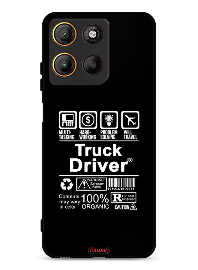 Tolwak Motorola Moto G15 Protective Case Cover Truck Driver Sticker