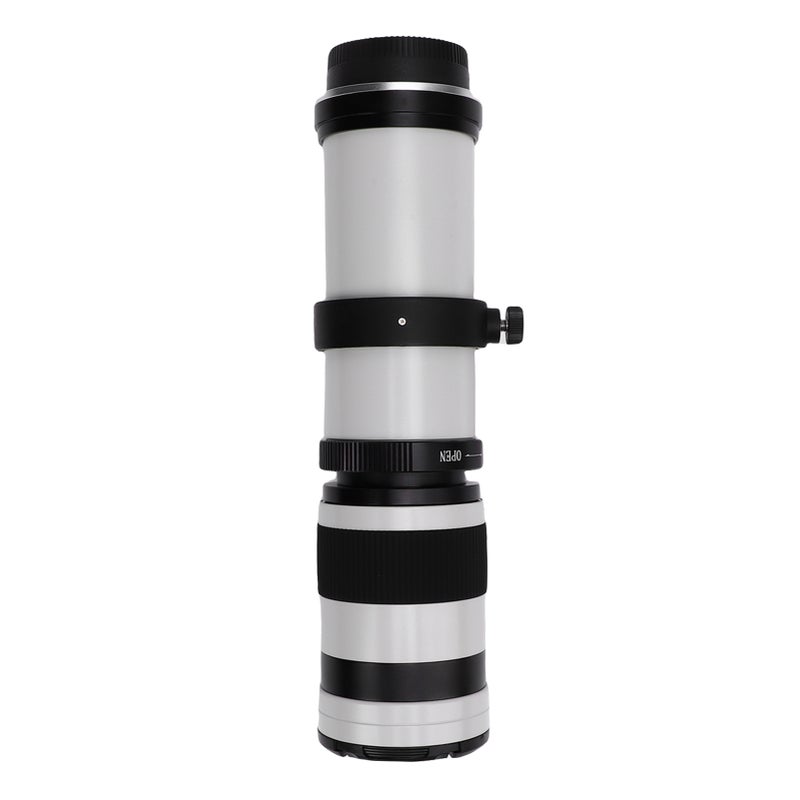 420-800mm Zoom Lens Fit for Nikon F Mount SLR Camera Optical Glass Coating Manual Focus Telephoto Lens White - Image 2