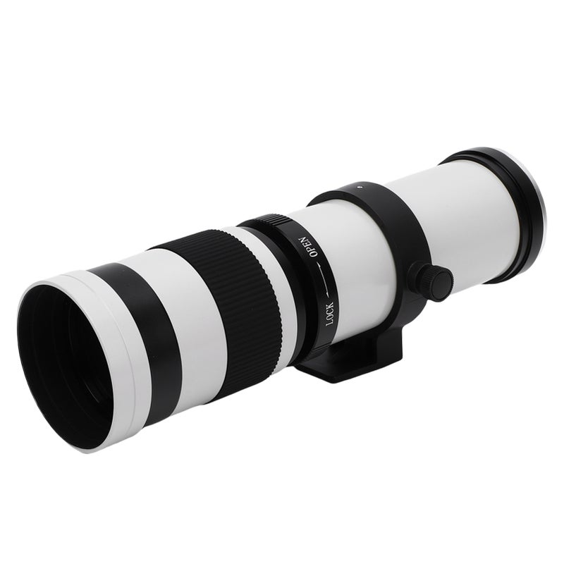 420-800mm Zoom Lens Fit for Nikon F Mount SLR Camera Optical Glass Coating Manual Focus Telephoto Lens White - Image 3