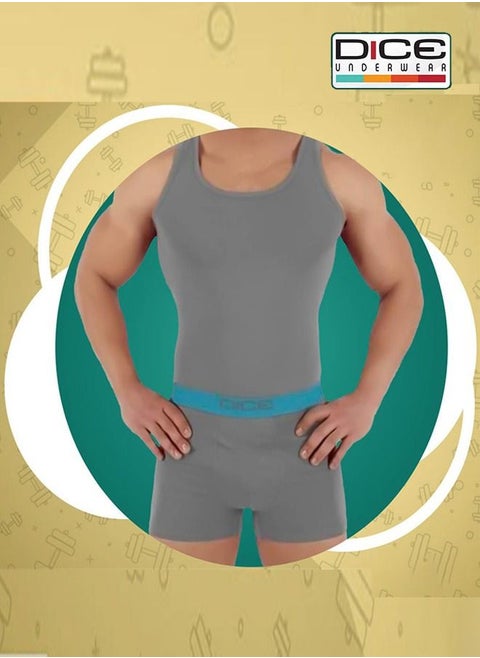 A set of men's underwear, plain colors, without sleeves - Dice