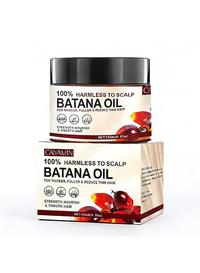 CANAMIN Batana Oil, Natural Hair Treatment Oil, Nourish & Strengthen Hair, Help Achieve Thicker Fuller Hair, Safe & Harmless to Scalp,120ml - Image 1