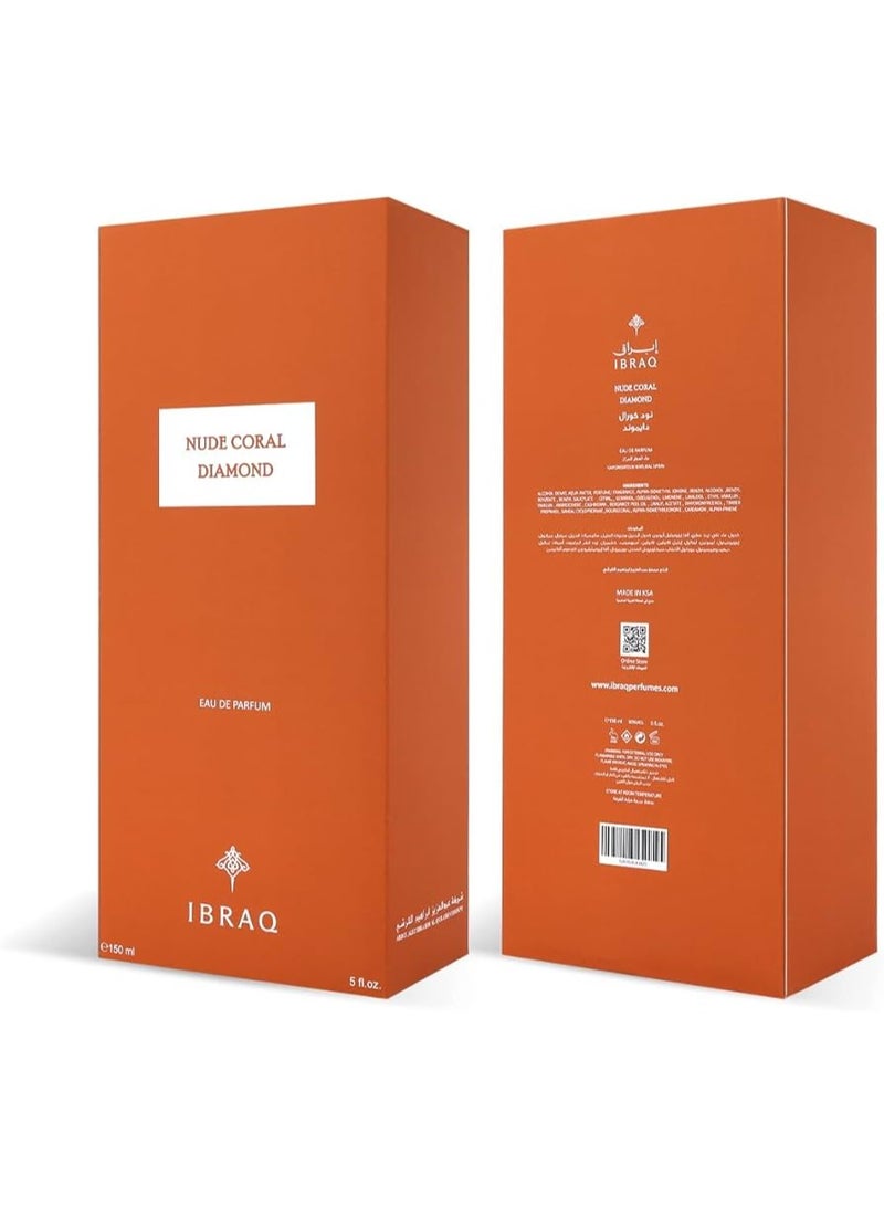 IBRAQ Nude Coral Diamond Eau de Perfume 150ml - Image 3
