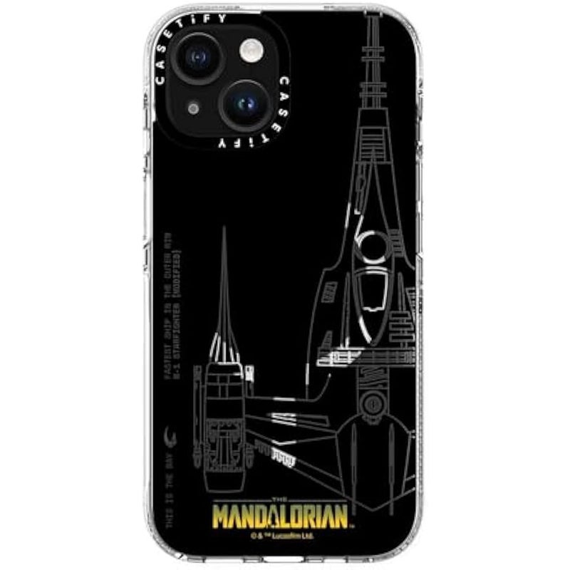 كاستيفي CASETiFY Clear iPhone 15 Case 【Mandalorian Co-Lab/Not Yellowing / 6.6ft Drop Protection/Compatible with Magsafe】 - N-1 Starfighter - Clear - Image 5