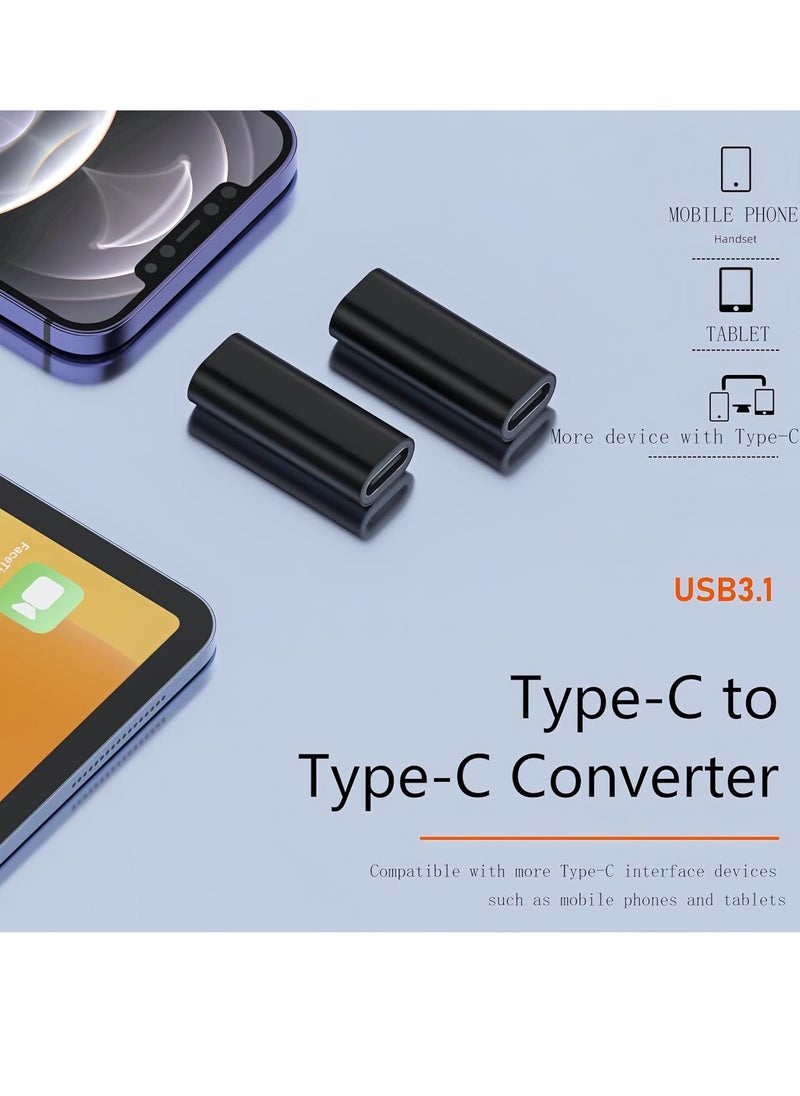 "محول USB C أنثى إلى أنثى - كابل تمديد نوع سي بسرعة 10 جيجابايت في الثانية، يدعم مزامنة البيانات والشحن، متوافق مع ماك بوك، آيباد برو، وسامسونج"