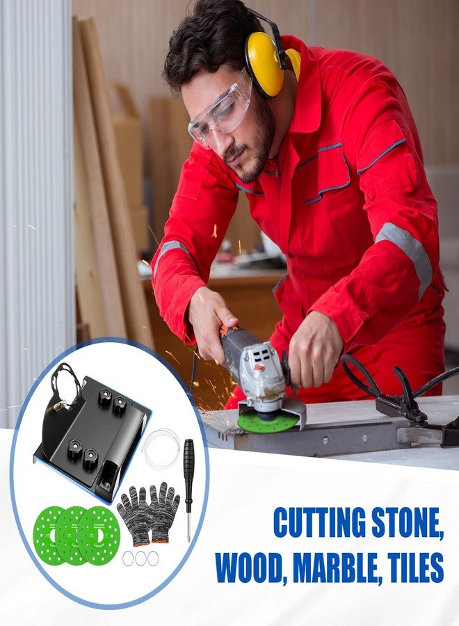 Lothee 45 Degree Tile Chamfering Tool, Angle Grinder Stand for 45° Chamfer Cutting Tile Chamfering Tools Compatible with 100 Type Angle Bracket Grinder Holder for Ceramic Stone Cutting(Black) - Image 4