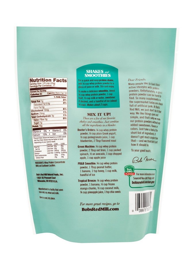 Bob's Red Mill Whey Protein Powder 12ounce Package May Vary, Red, unflavored, 12 Ounce - Image 1