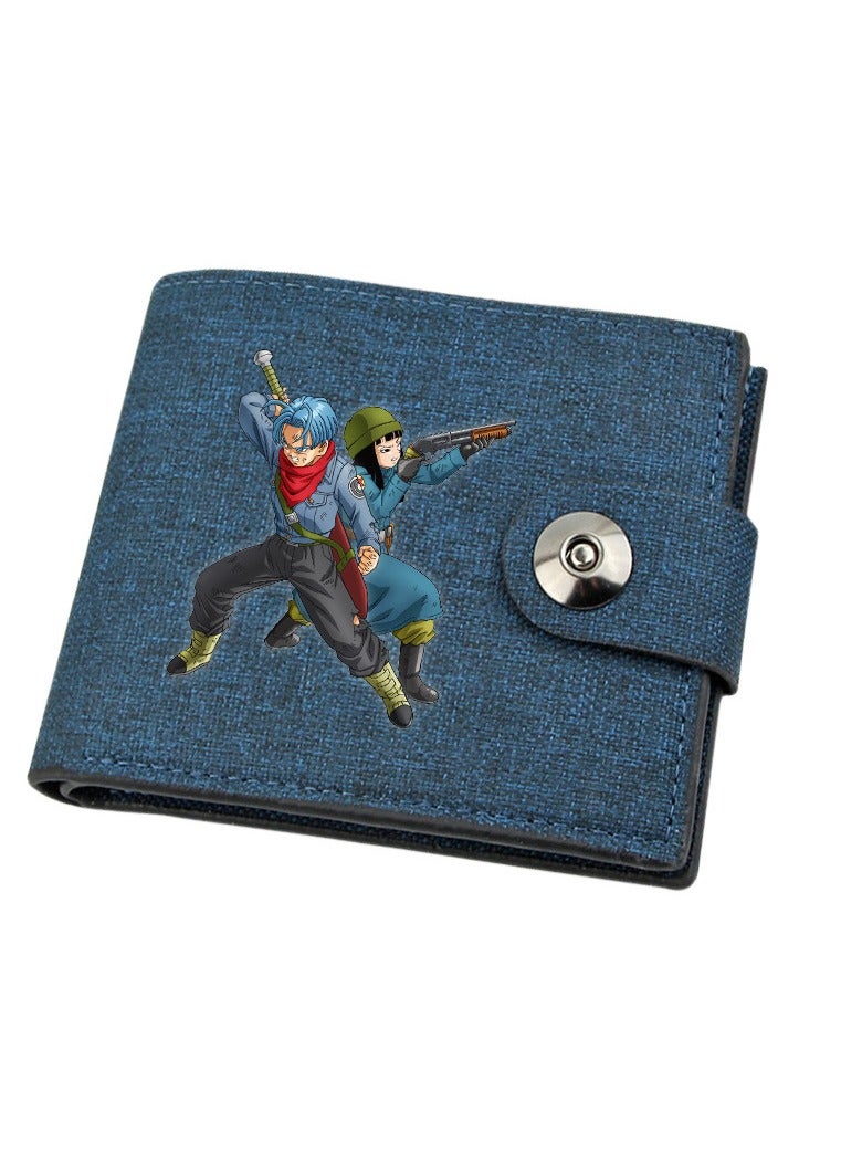 KUYING Anime Dragon Ball Short Wallet Snap Wallet 
