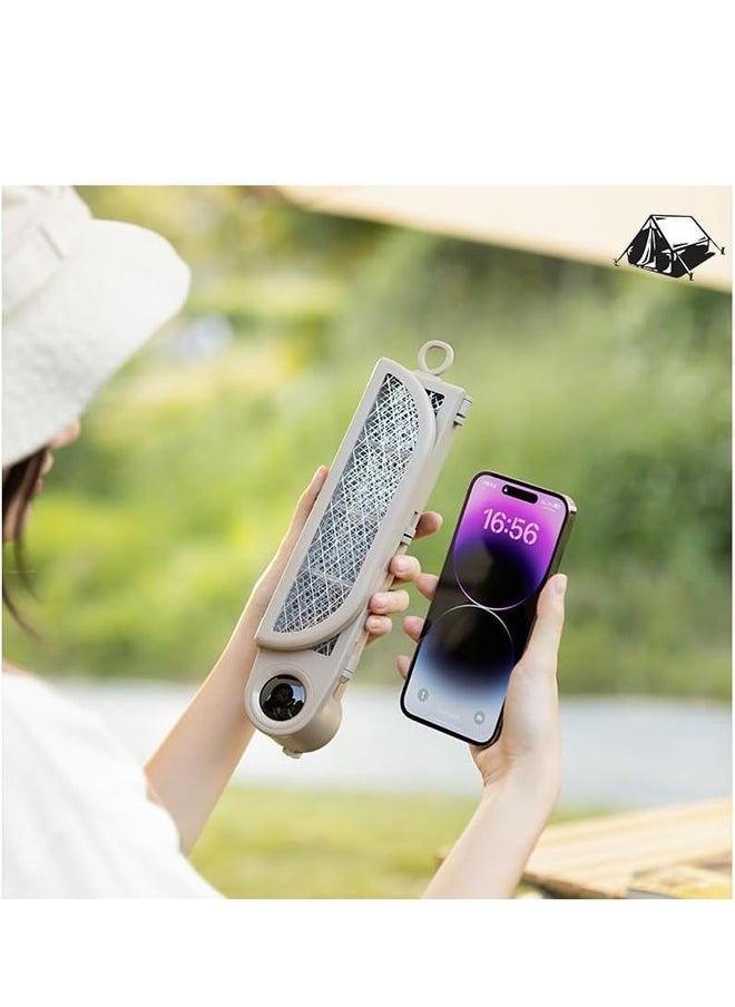 General - Foldable Electric Insect Killer Racket Mosquito Trap UV Light Source Attractor Powerful Electric Shock Insect Trap USB Rechargeable Safety Net Power Display Lightweight Pest Repellent - Image 1