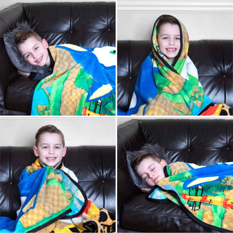 Franco Kids Bedding Super Soft Micro Raschel Throw, 46 in x 60 in, Sonic The Hedgehog, Anime - Image 4
