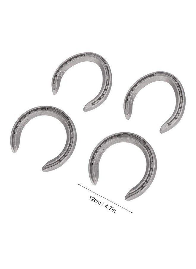 AMONIDA Horseshoes, 4pcs Aluminum Alloy Horse Shoes, Horse Riding Tool Horseshoe Kit for Horseshoe Palms for Indoor or Outdoor(No 4)  - Image 5