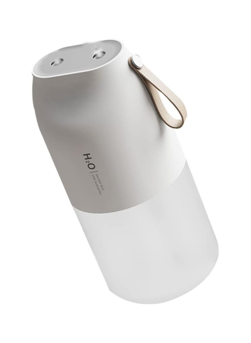 USB mini dual-spray humidifier portable air purifier for home and car white  - Image 4