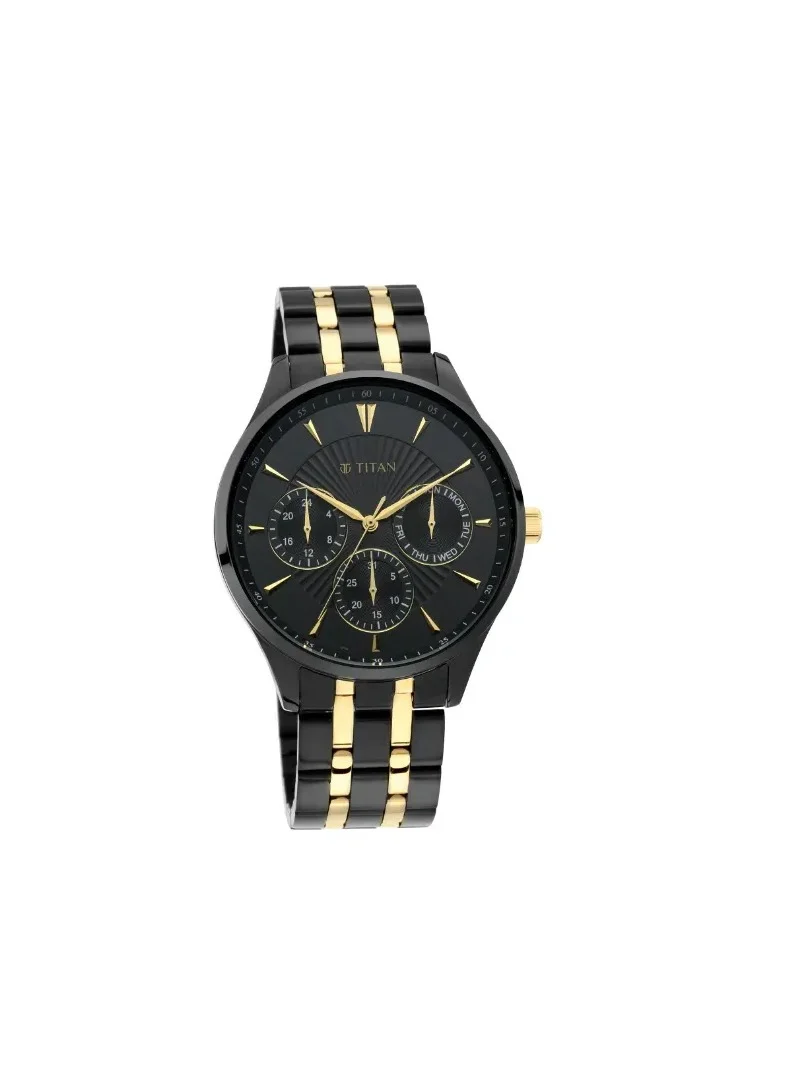 TITAN Titan Regalia Opulent Black Dial Quartz Multifunction Watch for Men