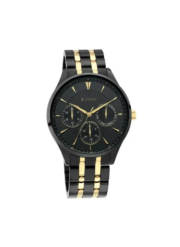 تيتان Titan Regalia Opulent Black Dial Quartz Multifunction Watch for Men