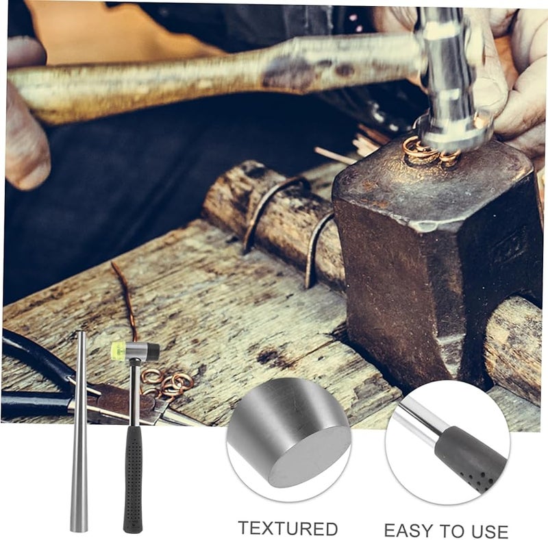 STOBOK Ring Mandrel Set with Rubber Hammer for DIY Jewelry Making and Sizing - Image 3
